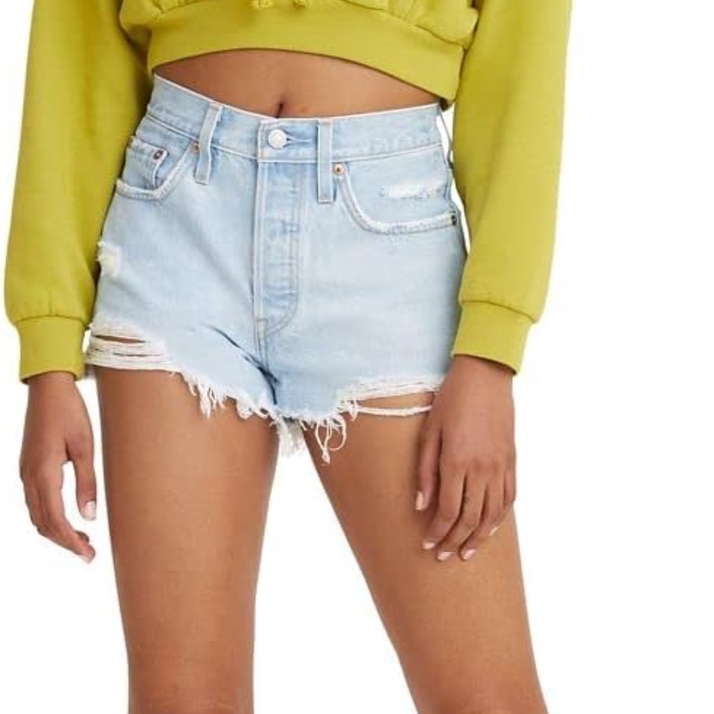 Levi 501 shorts high waisted